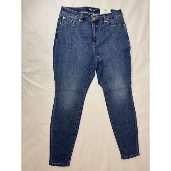 NWT I.N.C. International Concepts Jeans Skinny Curvy Mid-Rise Blue Size 14 / 32 - Picture 1 of 11